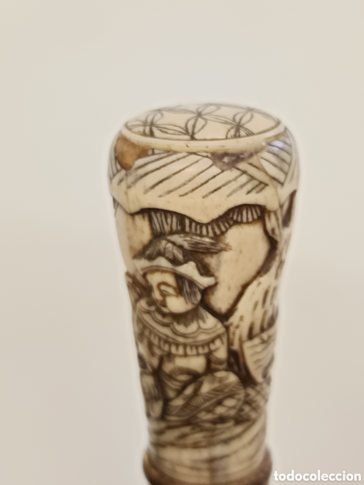 Antig&uuml;edades: Bast&oacute;n chino en Marfil - Foto 7