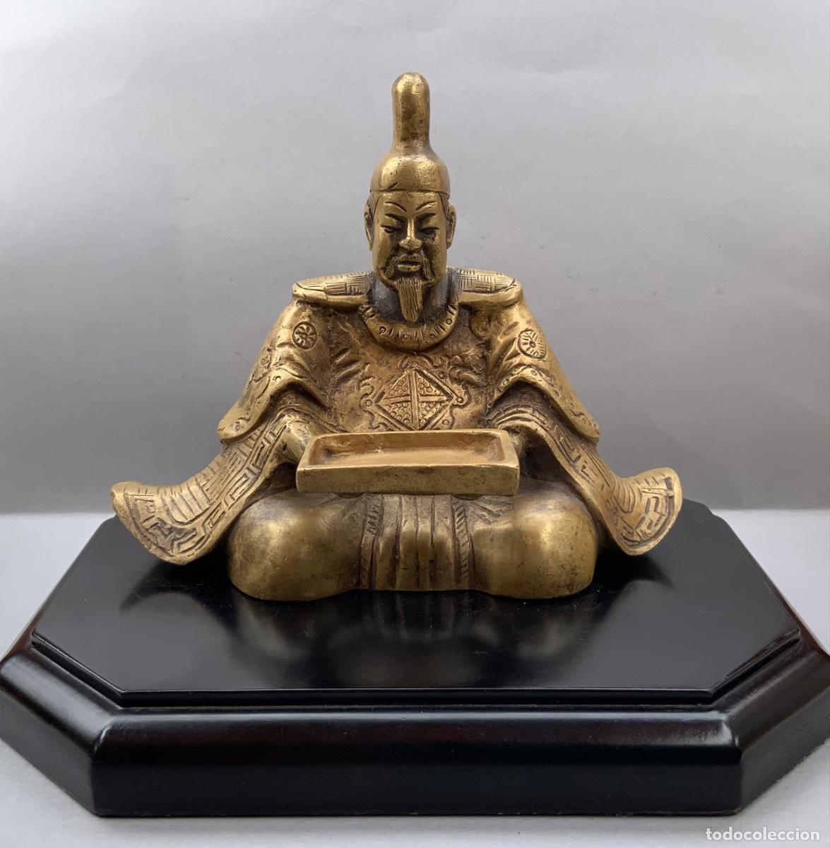 Antig&uuml;edades: FIGURA DE BRONCE, SHOGUN.CIRCA, 1900. - Foto 1