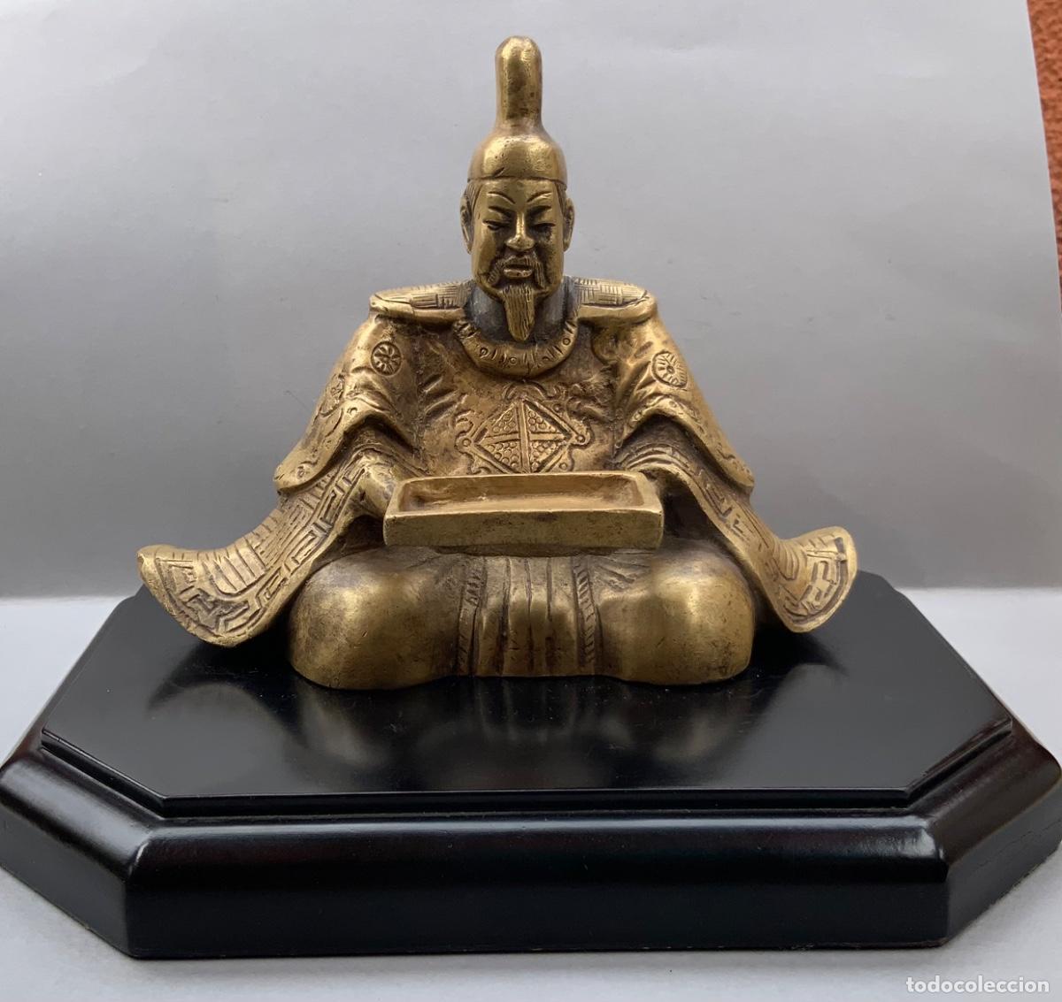 Antig&uuml;edades: FIGURA DE BRONCE, SHOGUN.CIRCA, 1900. - Foto 2