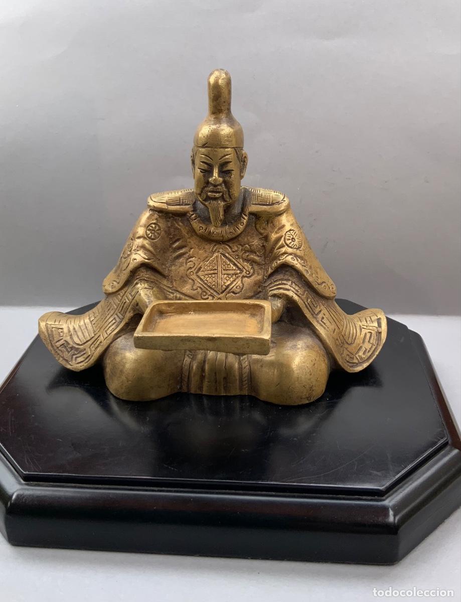 Antig&uuml;edades: FIGURA DE BRONCE, SHOGUN.CIRCA, 1900. - Foto 3