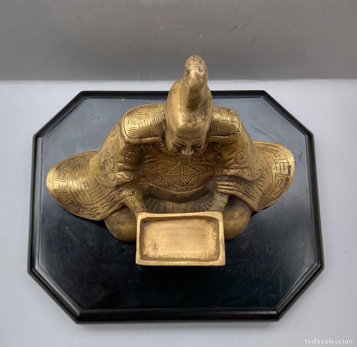 Antig&uuml;edades: FIGURA DE BRONCE, SHOGUN.CIRCA, 1900. - Foto 4