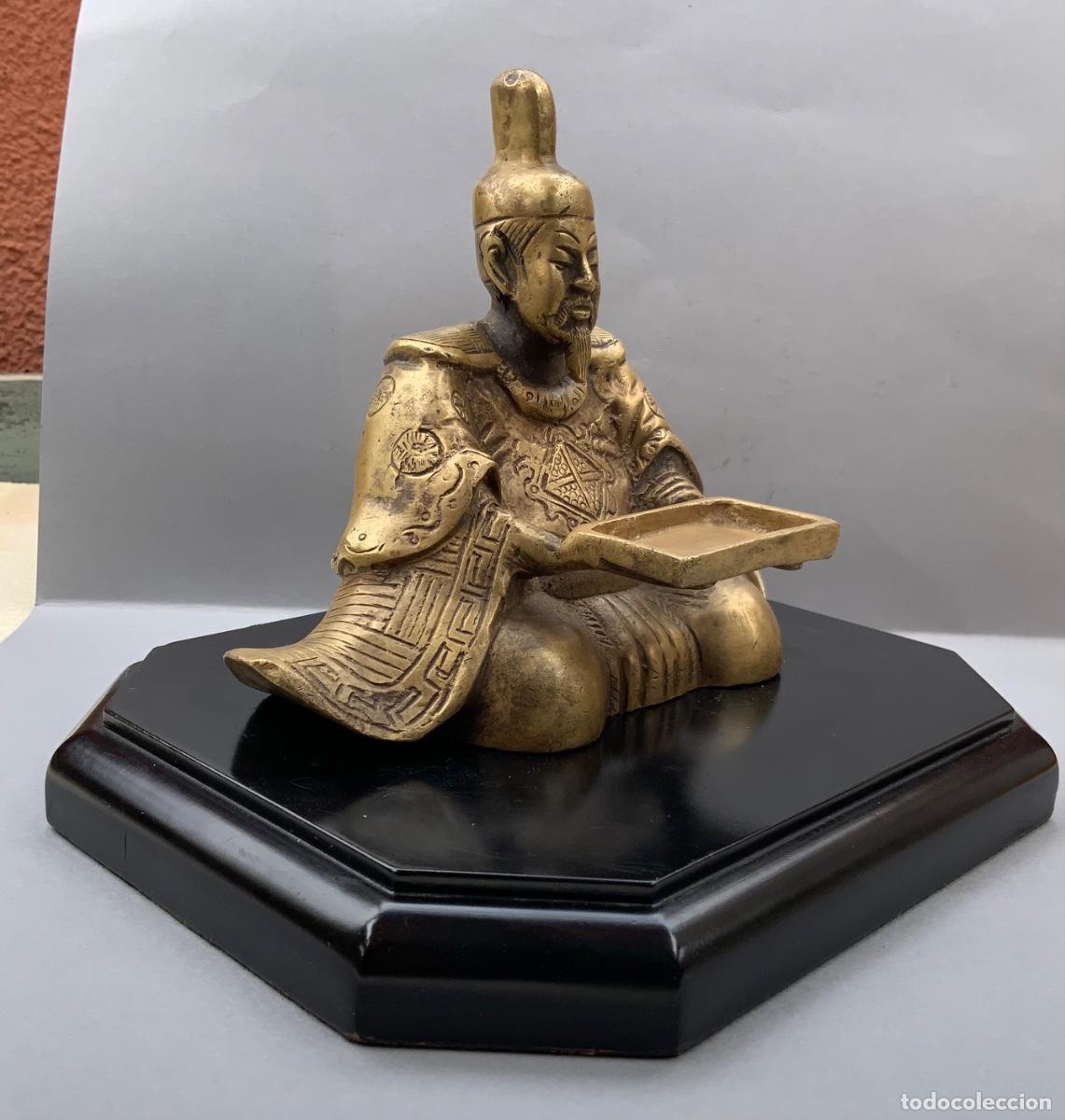 Antig&uuml;edades: FIGURA DE BRONCE, SHOGUN.CIRCA, 1900. - Foto 5