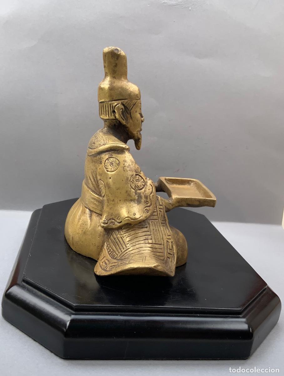 Antig&uuml;edades: FIGURA DE BRONCE, SHOGUN.CIRCA, 1900. - Foto 7