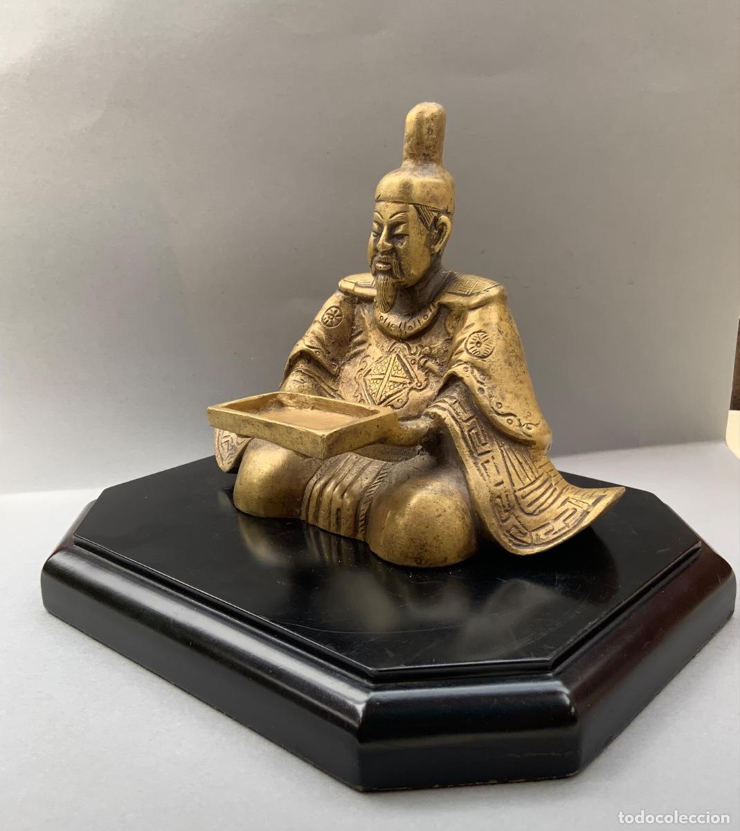 Antig&uuml;edades: FIGURA DE BRONCE, SHOGUN.CIRCA, 1900. - Foto 16