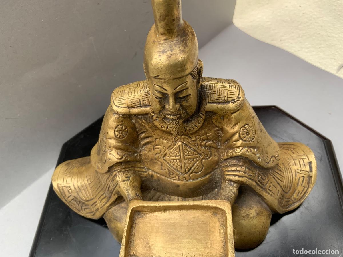 Antig&uuml;edades: FIGURA DE BRONCE, SHOGUN.CIRCA, 1900. - Foto 17