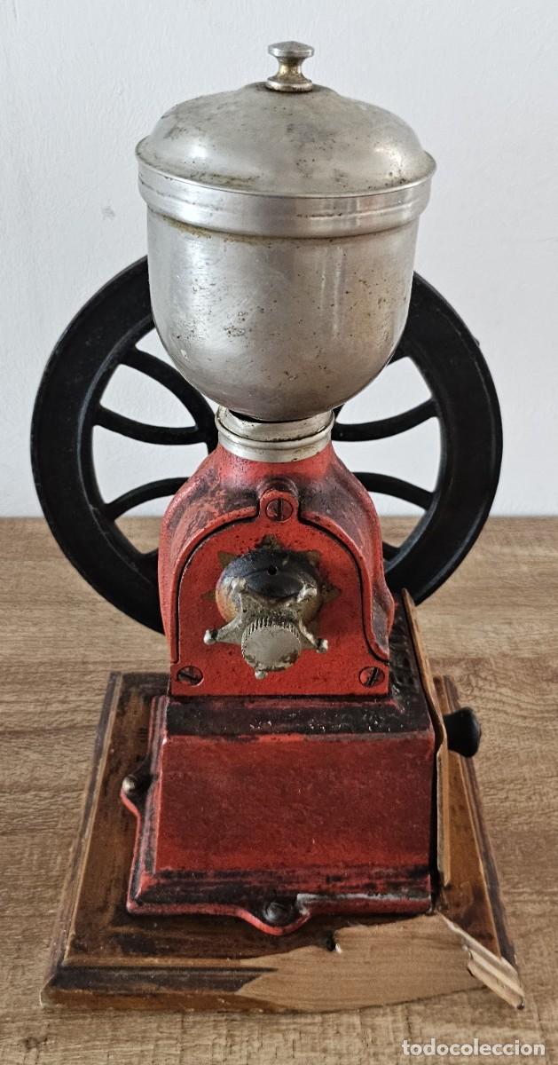 Antig&uuml;edades: Molinillo ELMA de caf&eacute; - Rueda Lateral - Rojo - Leer - Foto 4