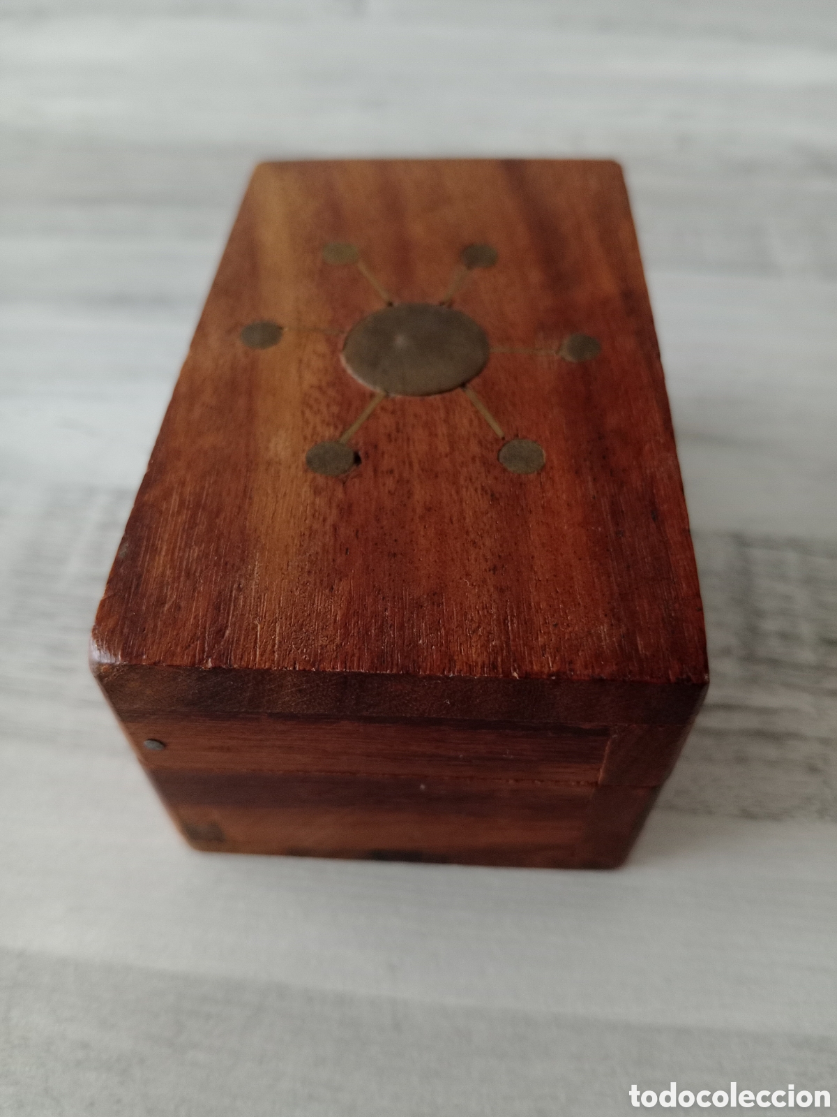 Antig&uuml;edades: *️⃣CAJA JOYERO de MADERA con METAL INCRUSTADO - Foto 2