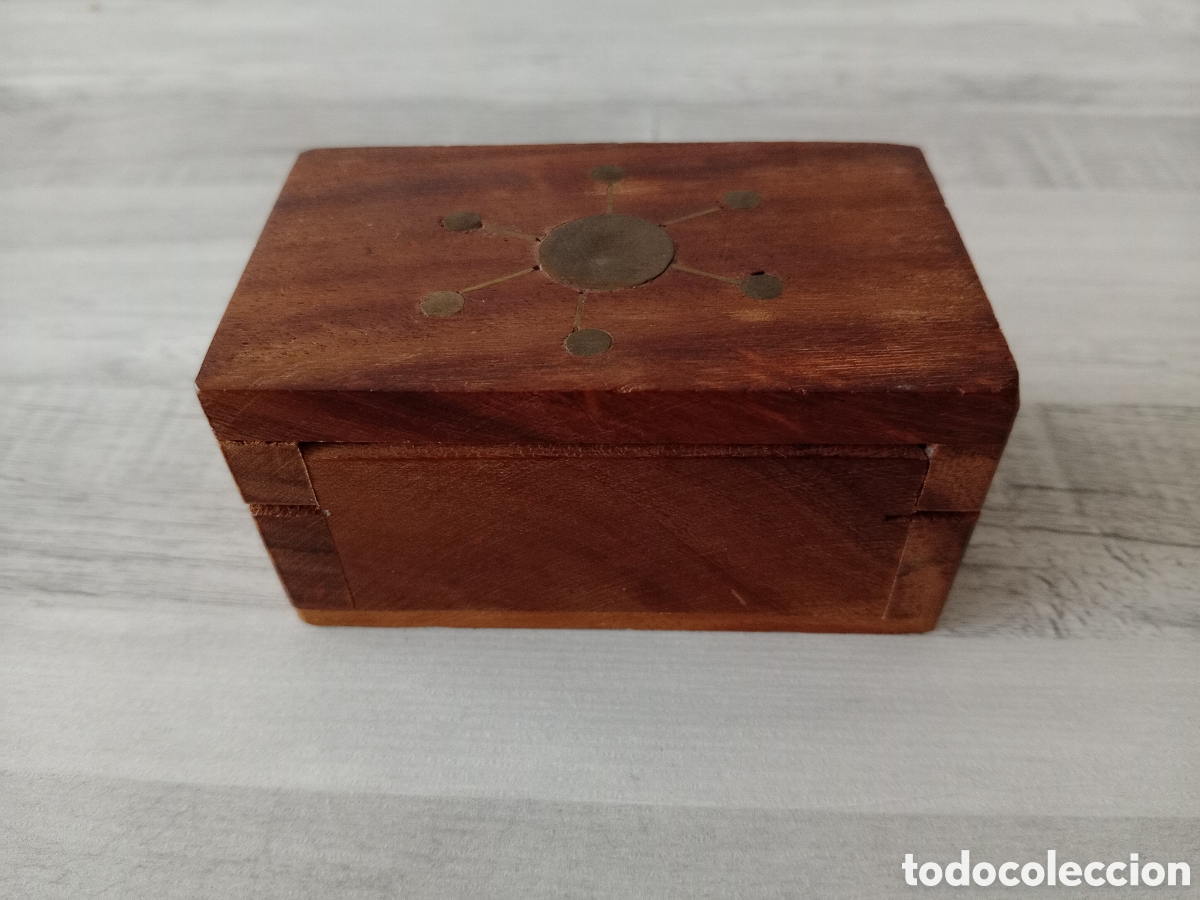 Antig&uuml;edades: *️⃣CAJA JOYERO de MADERA con METAL INCRUSTADO - Foto 3