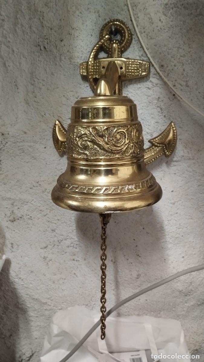Antig&uuml;edades: Campana de pared de bronce - Ancla - Foto 1