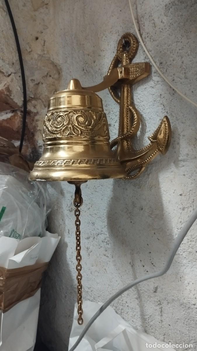 Antig&uuml;edades: Campana de pared de bronce - Ancla - Foto 2