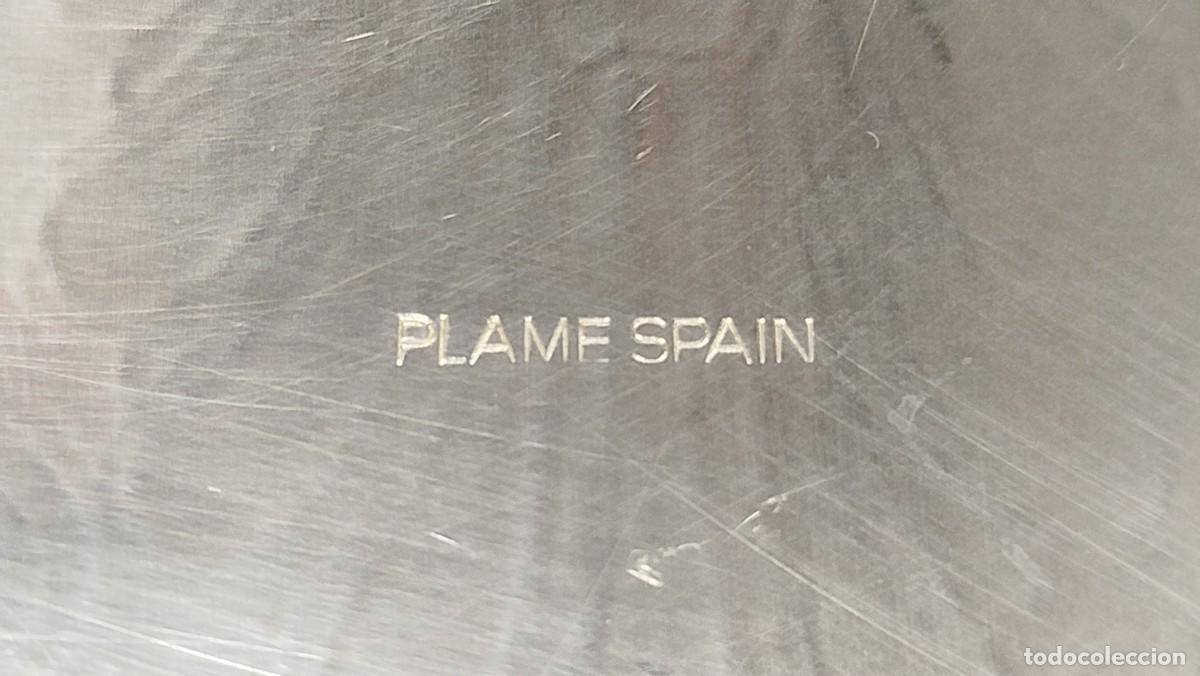 Antig&uuml;edades: BANDEJA OVALADA DE ALPACA MARCA PLAME SPAIN - Foto 7