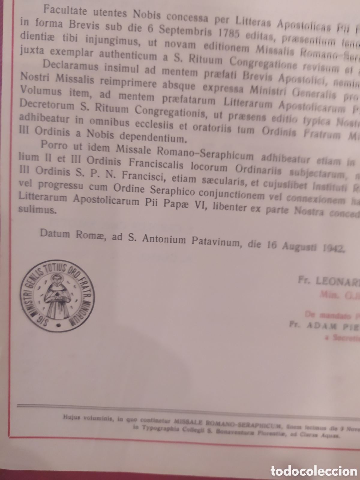 Antig&uuml;edades: Missale Romano-Seraphicum - Foto 3