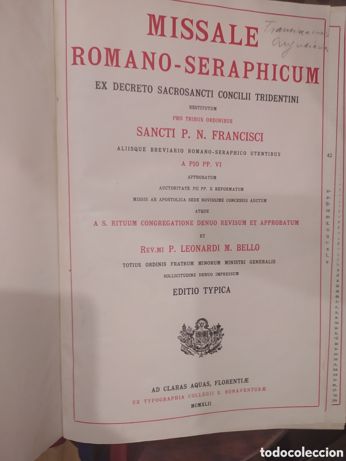 Antig&uuml;edades: Missale Romano-Seraphicum - Foto 10
