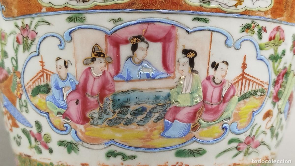 Antig&uuml;edades: PAREJA JARRONES PORCELANA CHINA DE CANT&Oacute;N - Foto 6
