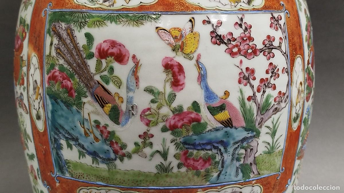Antig&uuml;edades: PAREJA JARRONES PORCELANA CHINA DE CANT&Oacute;N - Foto 7