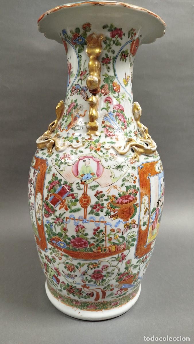 Antig&uuml;edades: PAREJA JARRONES PORCELANA CHINA DE CANT&Oacute;N - Foto 9