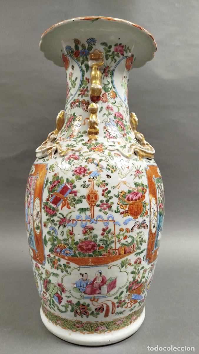 Antig&uuml;edades: PAREJA JARRONES PORCELANA CHINA DE CANT&Oacute;N - Foto 13