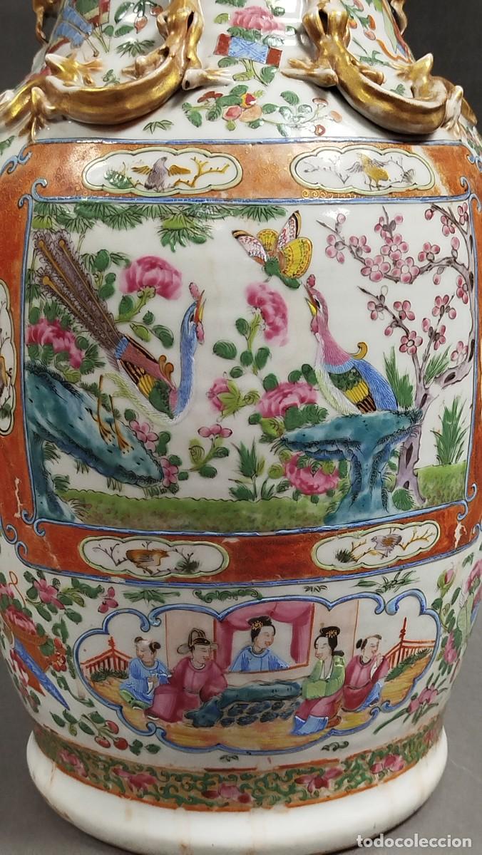 Antig&uuml;edades: PAREJA JARRONES PORCELANA CHINA DE CANT&Oacute;N - Foto 17