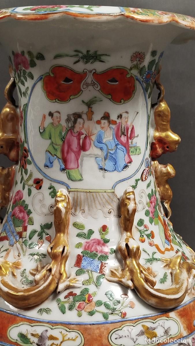 Antig&uuml;edades: PAREJA JARRONES PORCELANA CHINA DE CANT&Oacute;N - Foto 18