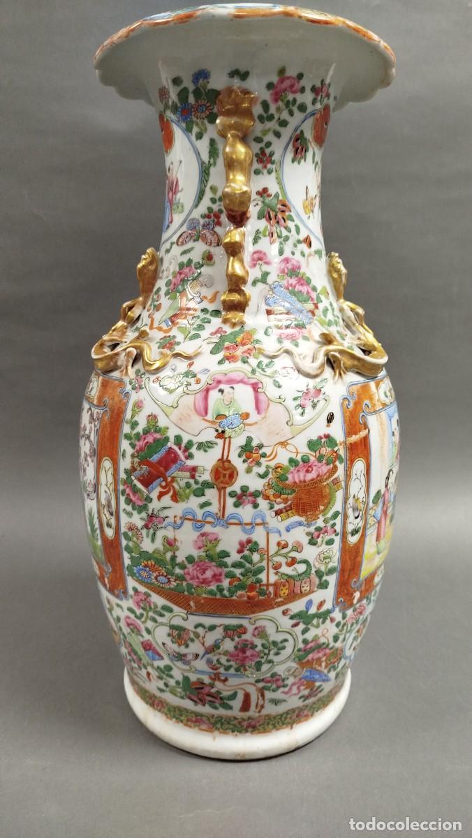 Antig&uuml;edades: PAREJA JARRONES PORCELANA CHINA DE CANT&Oacute;N - Foto 19