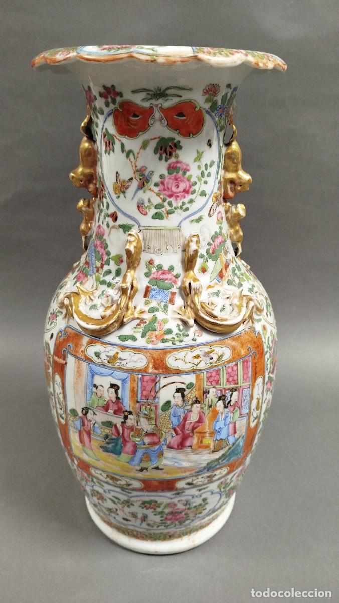 Antig&uuml;edades: PAREJA JARRONES PORCELANA CHINA DE CANT&Oacute;N - Foto 21
