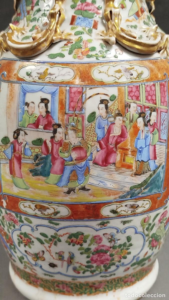 Antig&uuml;edades: PAREJA JARRONES PORCELANA CHINA DE CANT&Oacute;N - Foto 22