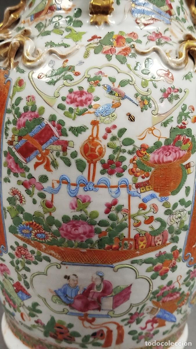 Antig&uuml;edades: PAREJA JARRONES PORCELANA CHINA DE CANT&Oacute;N - Foto 24