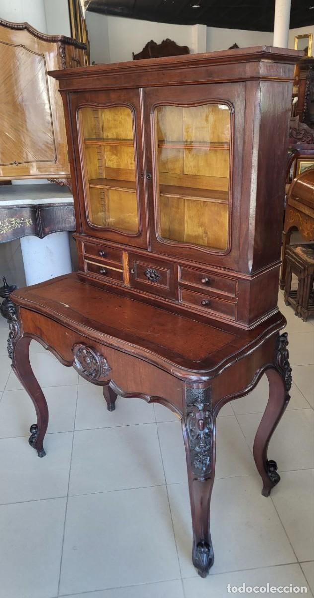 Antig&uuml;edades: Bur&oacute; antiguo de caoba - Foto 1