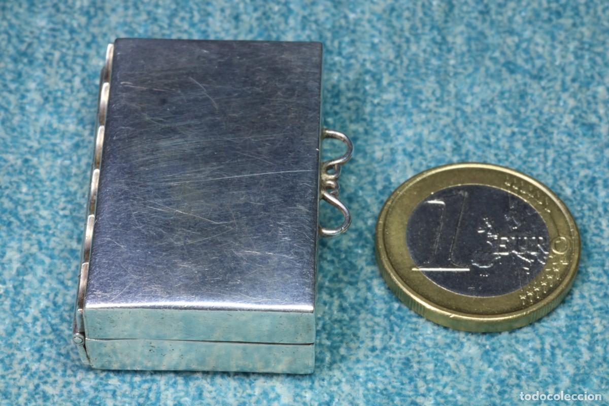Antig&uuml;edades: Caja pastillero rectangular plata. Rectangular silver pill box. - Foto 4
