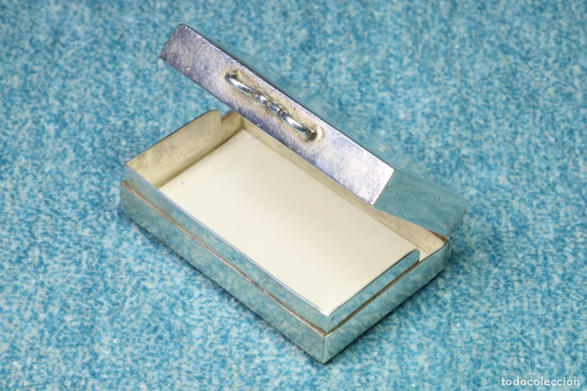Antig&uuml;edades: Caja pastillero rectangular plata. Rectangular silver pill box. - Foto 6