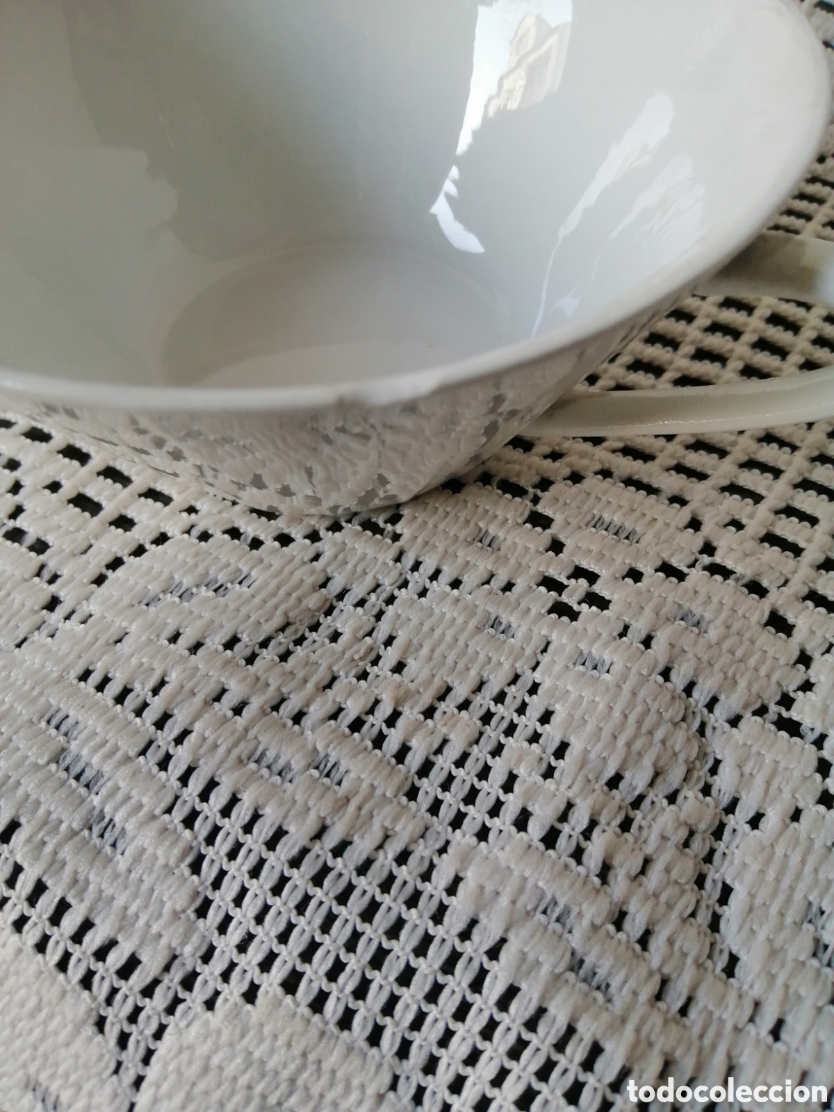 Antig&uuml;edades: DOS TAZAS CONSOM&Eacute; BLANCAS - Foto 7