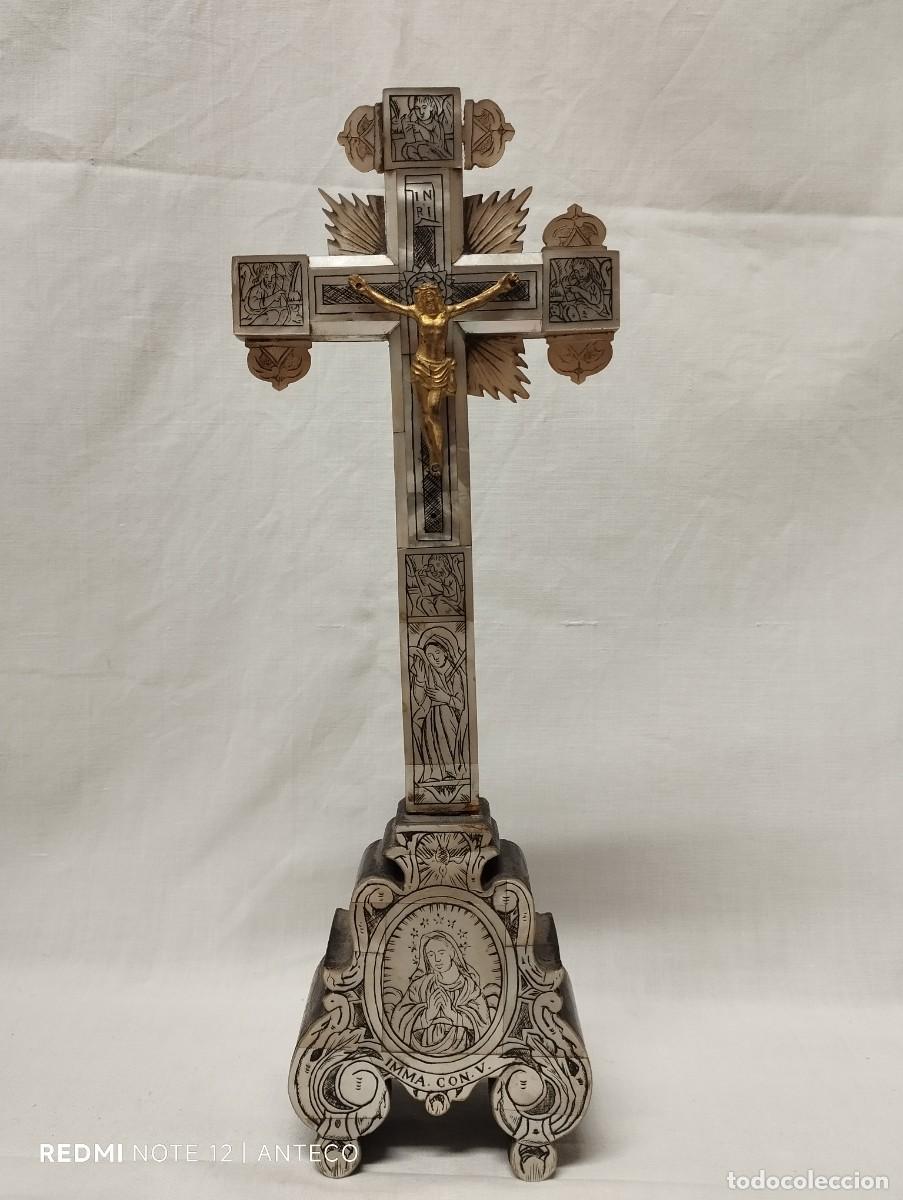 Antig&uuml;edades: CRUZ DE JERUSALEM DE SOBREMESA - Foto 1