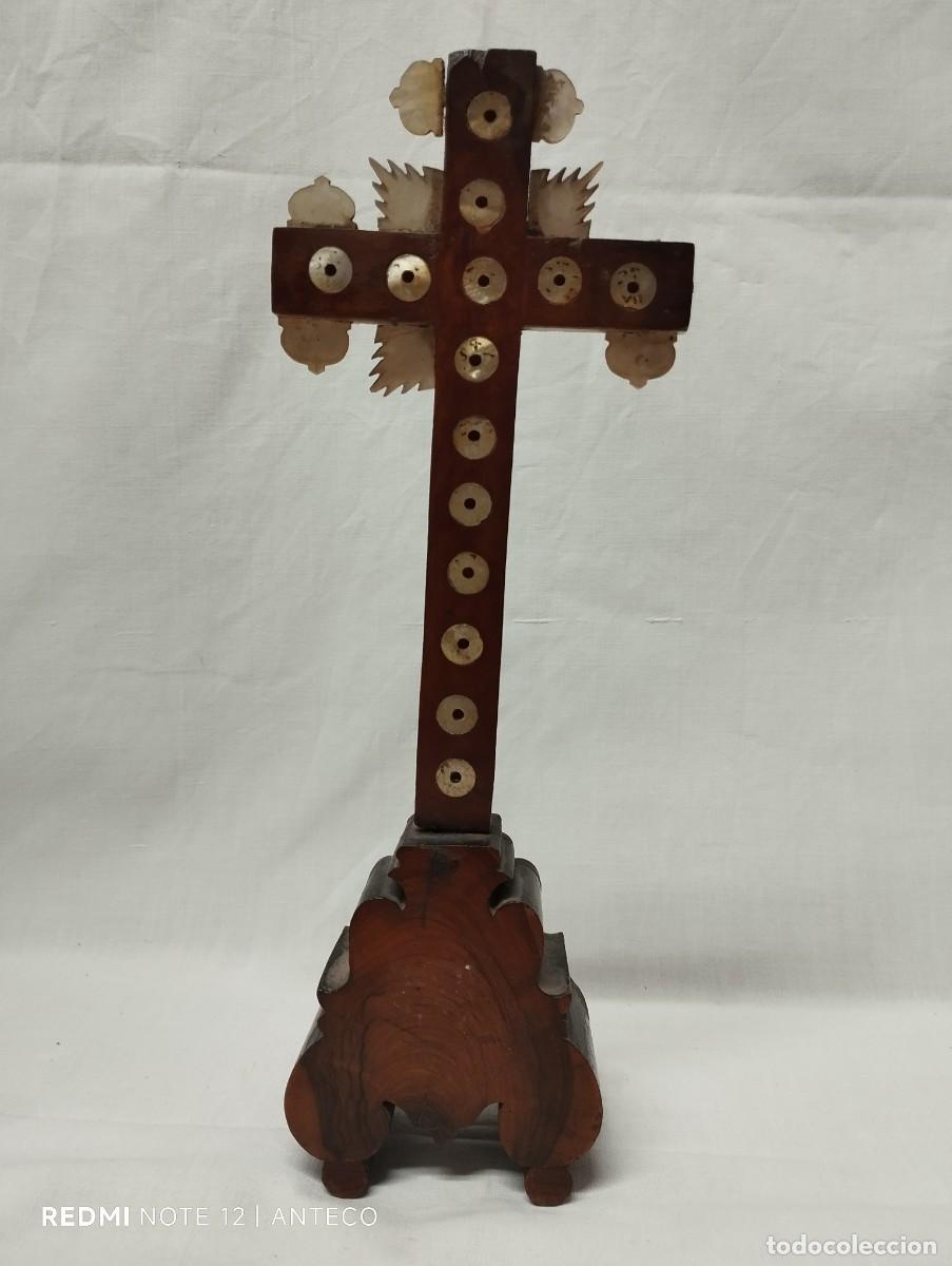 Antig&uuml;edades: CRUZ DE JERUSALEM DE SOBREMESA - Foto 3
