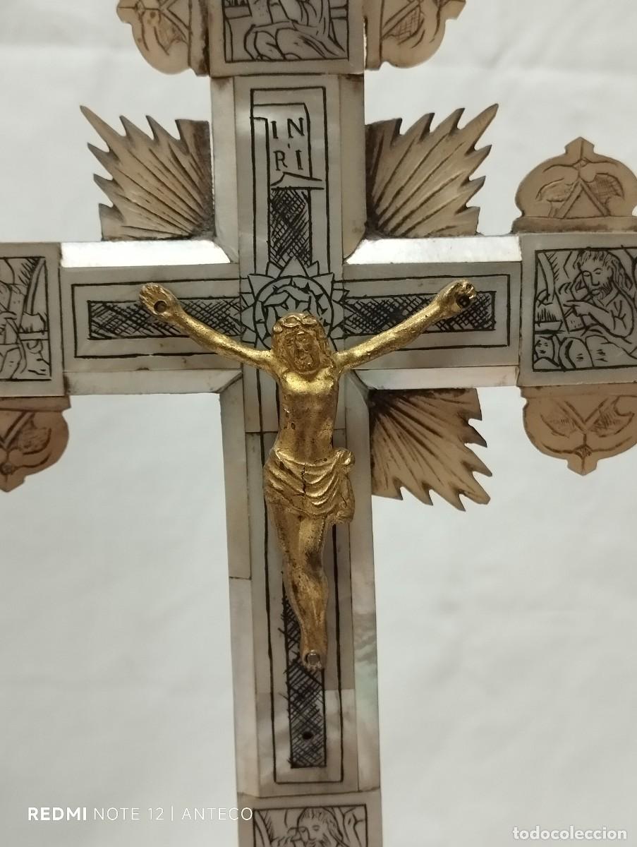 Antig&uuml;edades: CRUZ DE JERUSALEM DE SOBREMESA - Foto 5