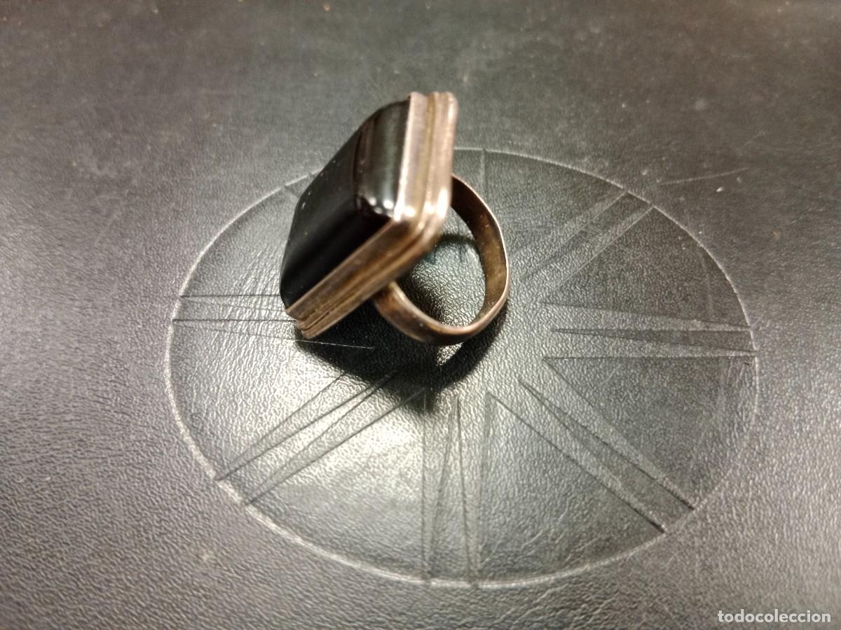 Antig&uuml;edades: BONITO ANILLO DE AZABACHE Y PLATA - Foto 2