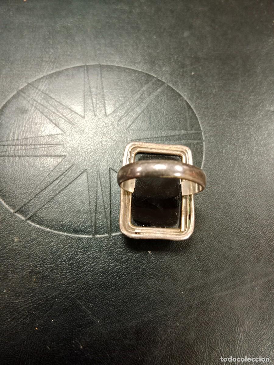 Antig&uuml;edades: BONITO ANILLO DE AZABACHE Y PLATA - Foto 3
