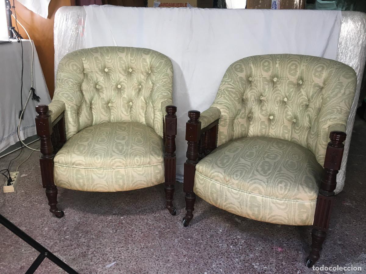 Antig&uuml;edades: Sillones victorianos - Caoba - Foto 1