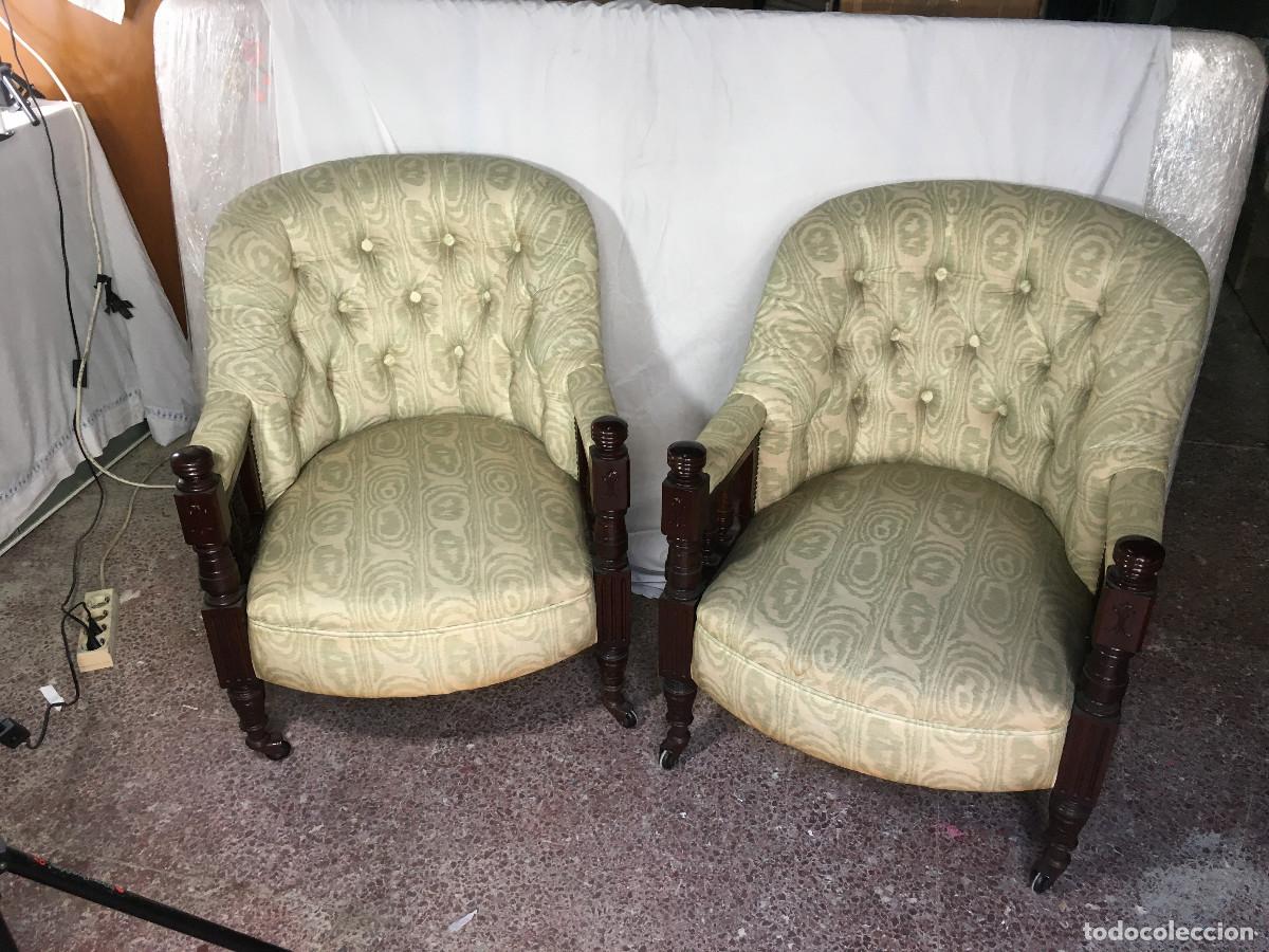 Antig&uuml;edades: Sillones victorianos - Caoba - Foto 2