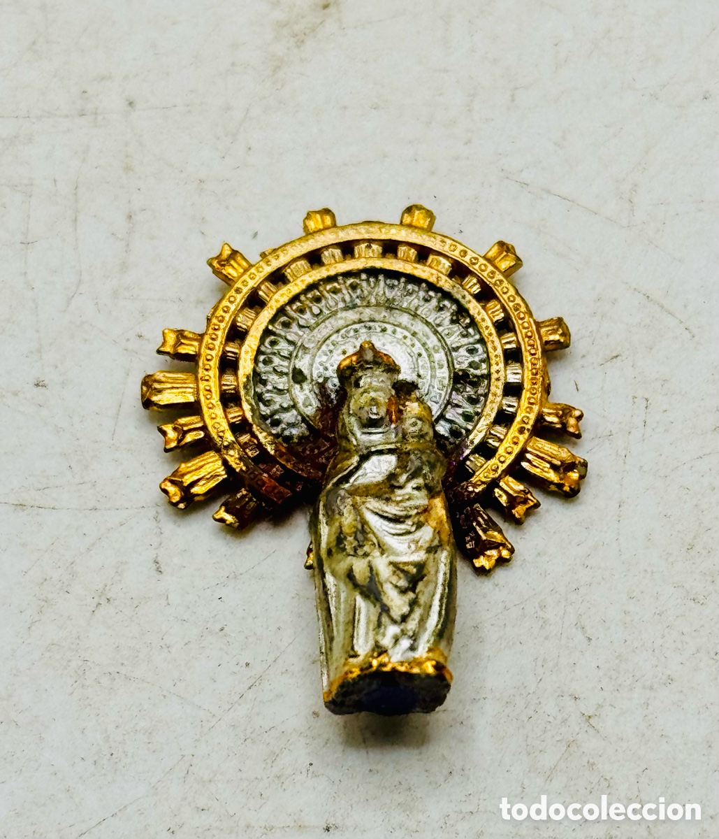Antig&uuml;edades: Antigua Virgen Dorado - Foto 2
