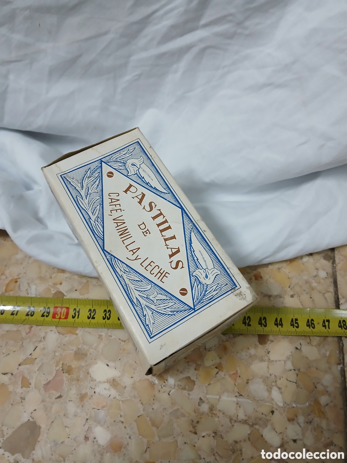Antig&uuml;edades: Caja vac&iacute;a carton jarauta pastillas de caf&eacute; pamplona