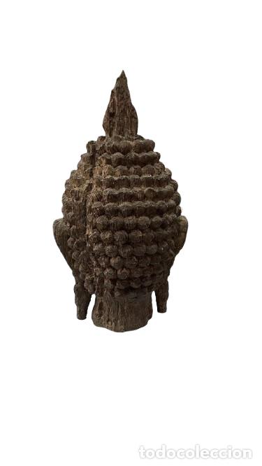 Antig&uuml;edades: Escultura de Buda de madera tallada - Foto 2