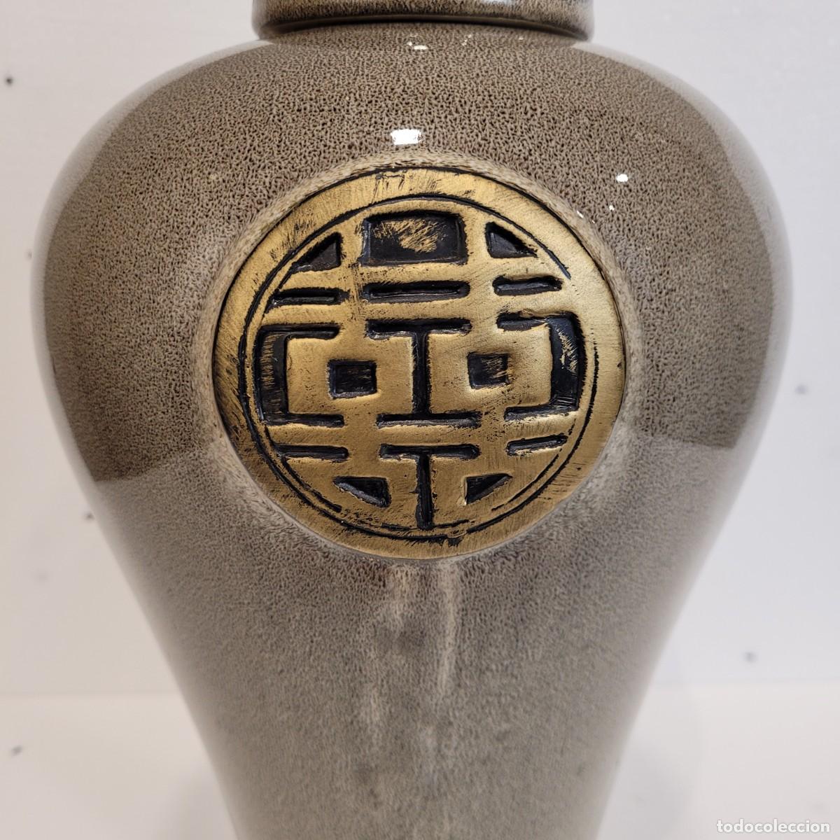 Antig&uuml;edades: Tibor con inscripci&oacute;n, gres, f. s. XX - China - Foto 8