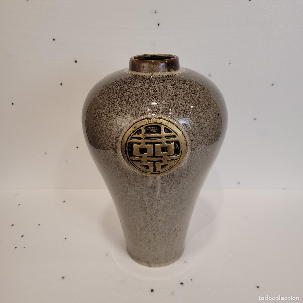 Antig&uuml;edades: Tibor con inscripci&oacute;n, gres, f. s. XX - China - Foto 11