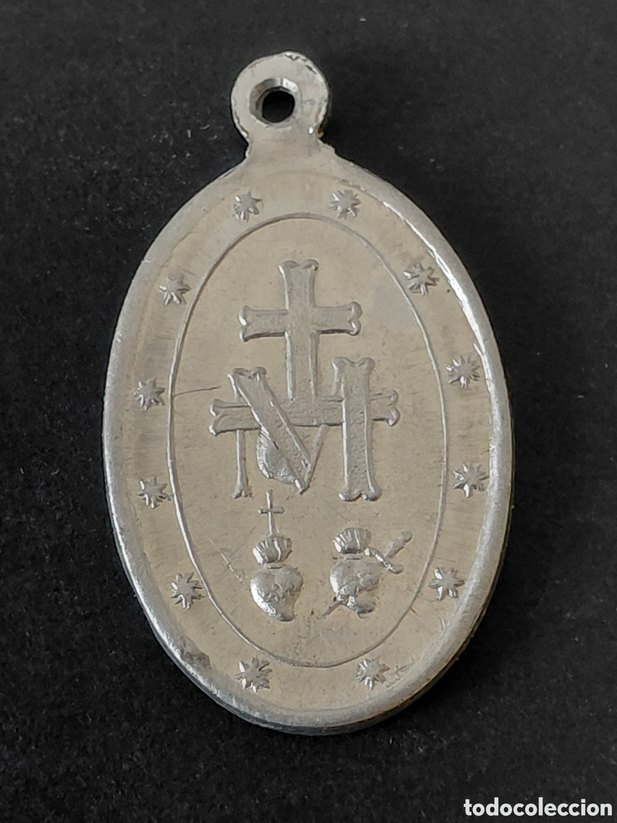 Antig&uuml;edades: MEDALLA VIRGEN MARIA - ALUMINIO - Foto 2