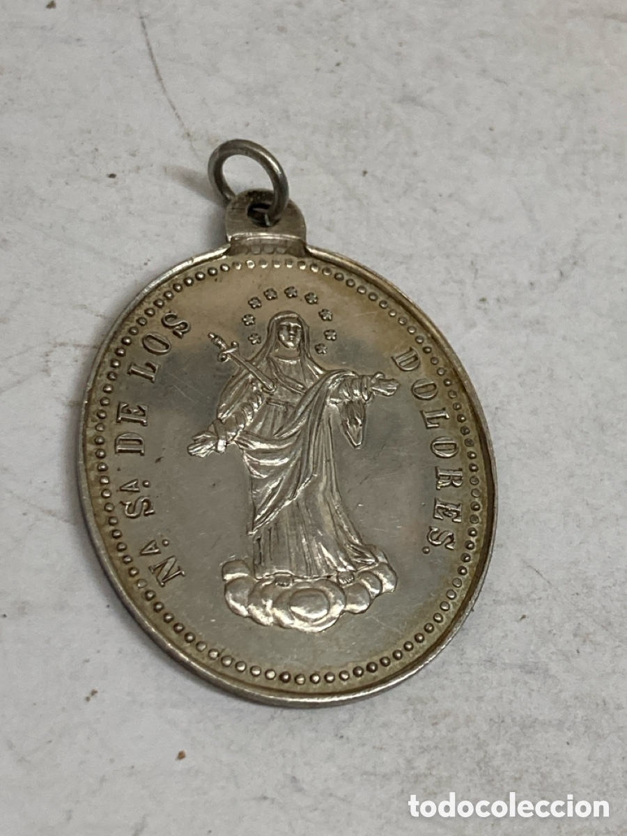 Antig&uuml;edades: Medalla de plata religiosa C345 - Foto 2