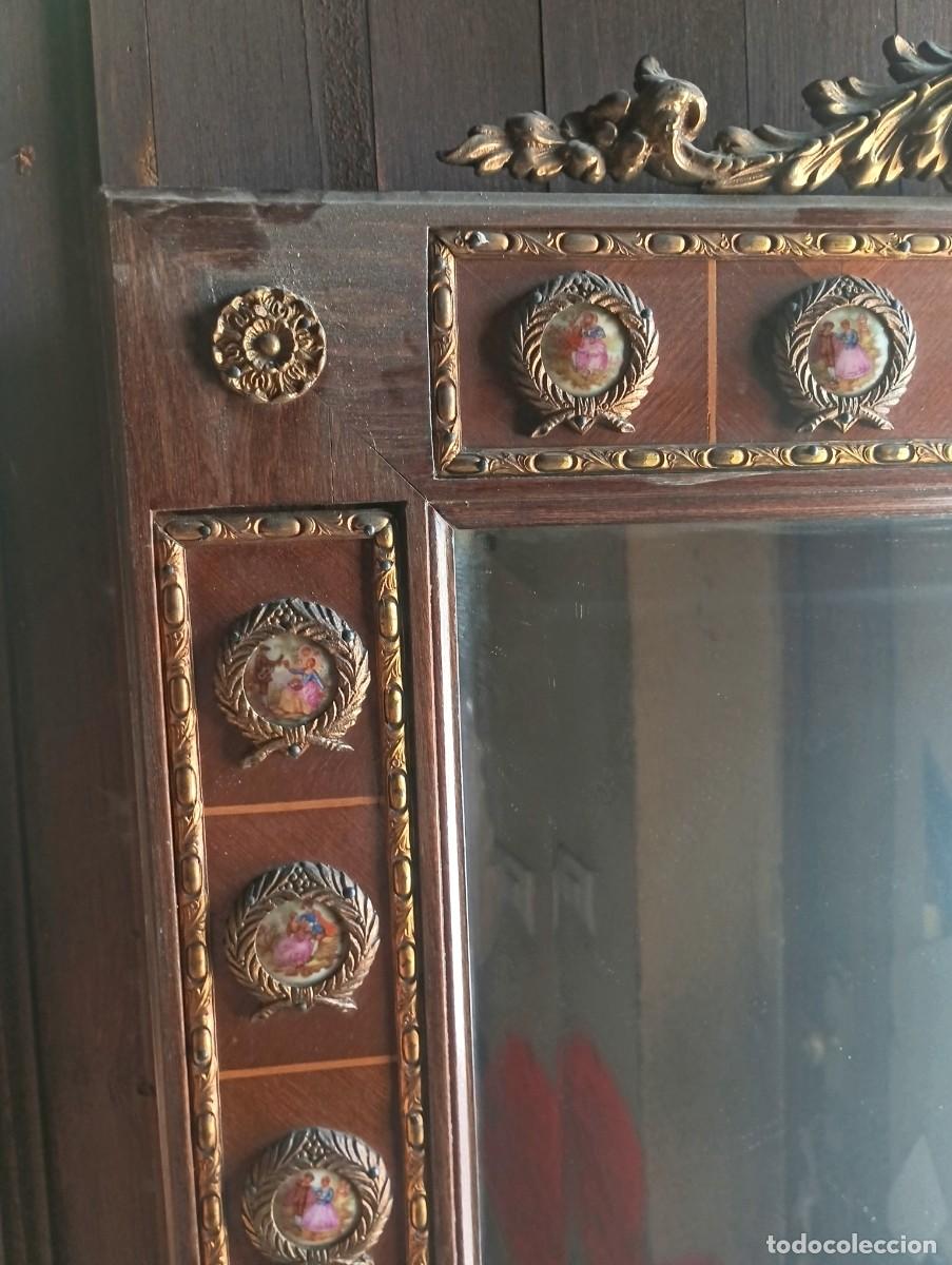 Antig&uuml;edades: ESPEJO-CROMOS LIMOGE-LATON. - Foto 2