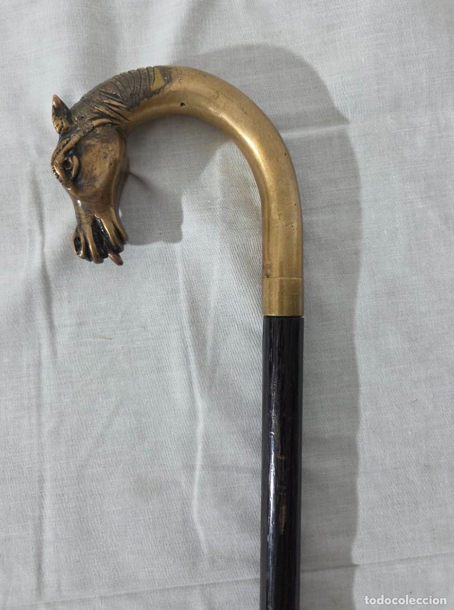 Antig&uuml;edades: Bast&oacute;n con mango de bronce, Cabeza de caballo - Foto 2