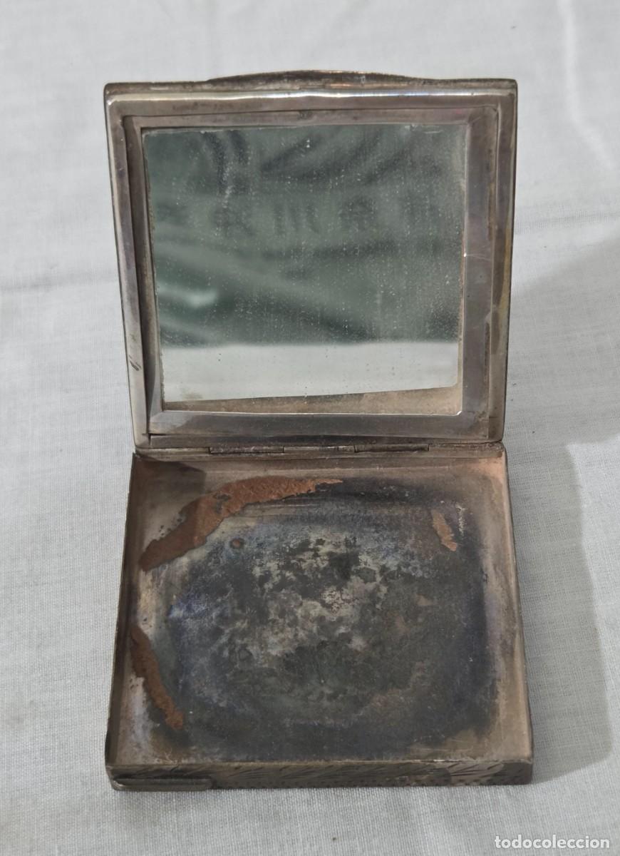 Antig&uuml;edades: Antigua Polvera de plata decorada a mano - Foto 7