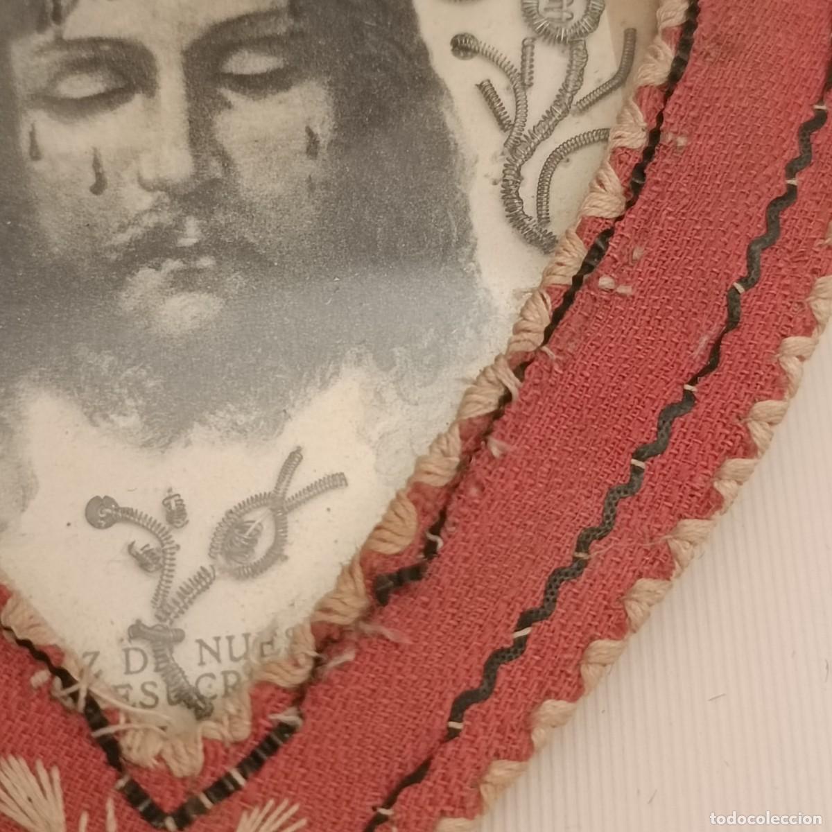 Antig&uuml;edades: ESCAPULARIO S.XIX CON IMAGEN DE CRISTO - Foto 2