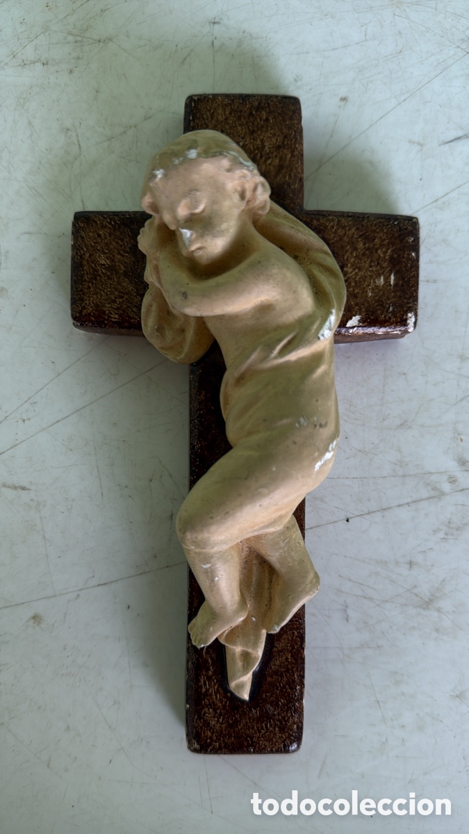 Antig&uuml;edades: NI&Ntilde;O JES&Uacute;S EN CRUZ RESTAURAR